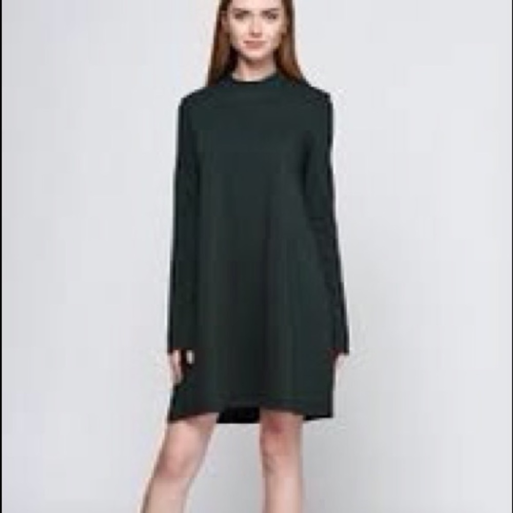 Zara winter forest green mini dress